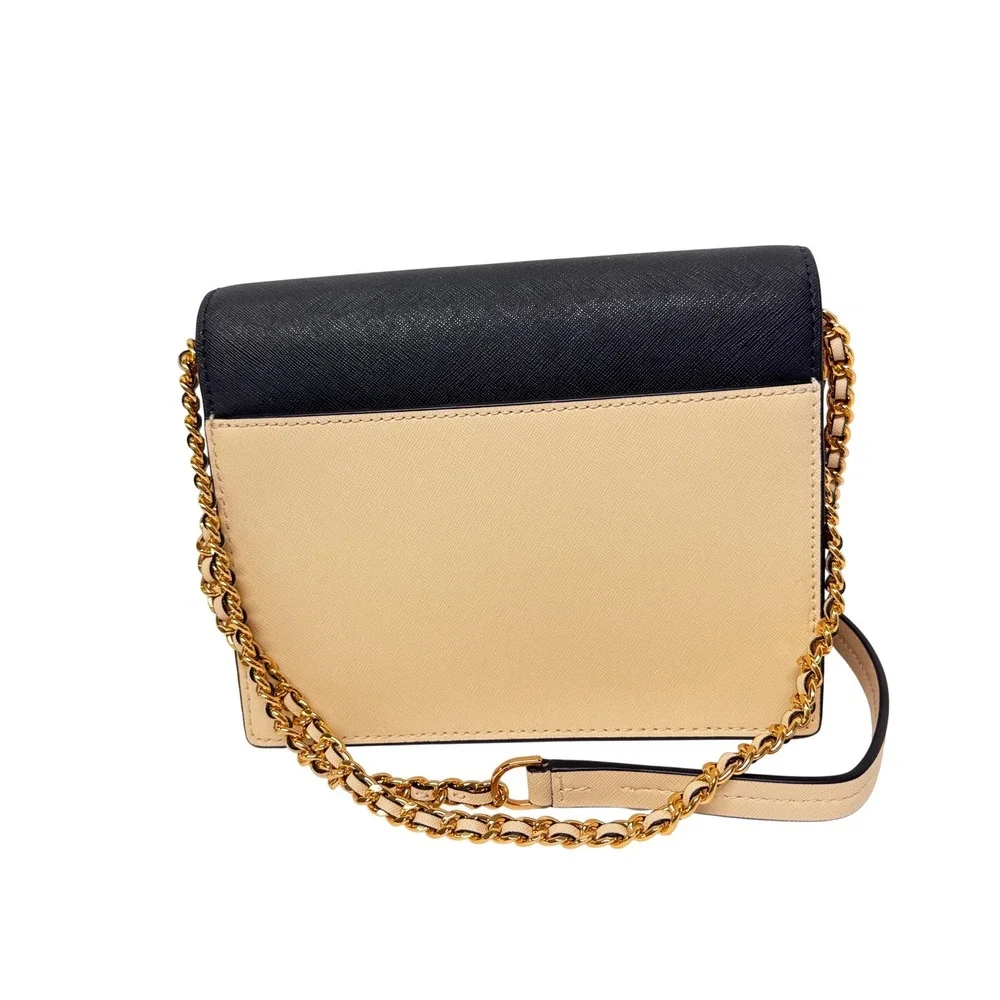 Tory Burch Robinson Color-Block Saffiano Leather Suede Convertible Shoulder NWOT